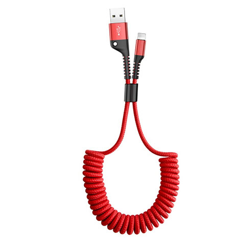 Cavo da USB a Cavetto Ricarica Carica C08 per Apple iPad Mini 2 Rosso