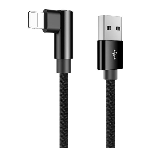 Cavo da USB a Cavetto Ricarica Carica D16 per Apple iPhone Xs Max Nero