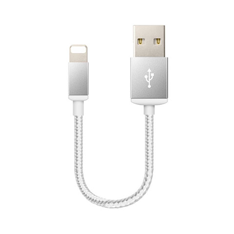 Cavo da USB a Cavetto Ricarica Carica D18 per Apple iPad Air 4 10.9 (2020) Argento