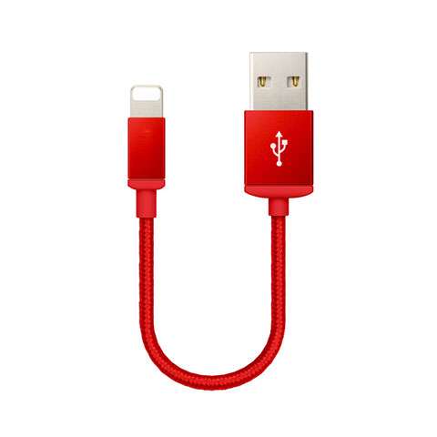Cavo da USB a Cavetto Ricarica Carica D18 per Apple iPhone 5C Rosso