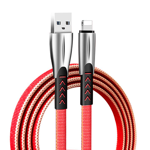 Cavo da USB a Cavetto Ricarica Carica D25 per Apple iPad Pro 11 (2018) Rosso