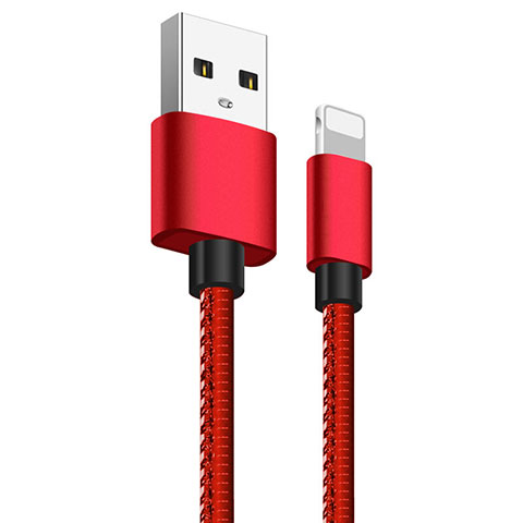 Cavo da USB a Cavetto Ricarica Carica L11 per Apple iPad Mini Rosso