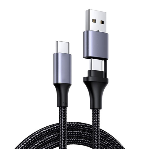 Cavo Type-C USB-C a Type-C USB-C 100W H01 Grigio Scuro