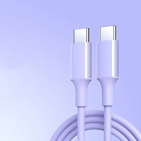 Cavo Type-C USB-C a Type-C USB-C 60W H05 per Apple iPhone 15 Pro Viola