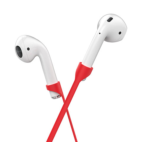 Cinturino Braccialetto Sportivo Silicone Cavo Anti-perso C05 per Apple AirPods Pro Rosso