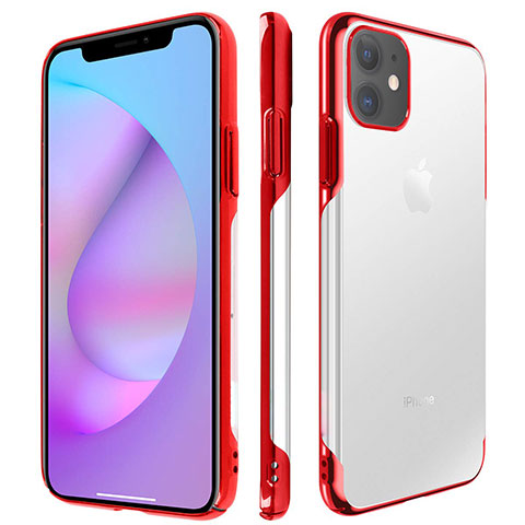 Cover Crystal Trasparente Rigida Cover H01 per Apple iPhone 11 Rosso