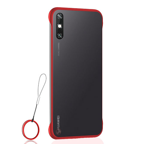 Cover Crystal Trasparente Rigida Cover H01 per Huawei Enjoy 10e Rosso