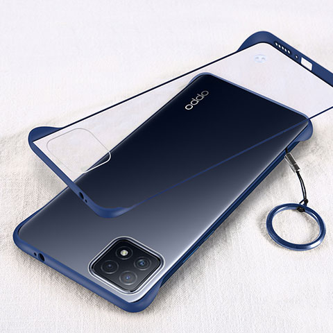 Cover Crystal Trasparente Rigida Cover H01 per Oppo A53 5G Blu