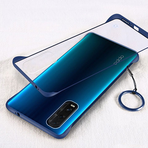 Cover Crystal Trasparente Rigida Cover H01 per Oppo Find X2 Blu