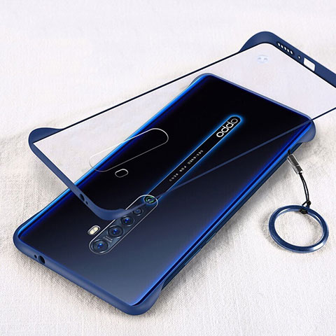 Cover Crystal Trasparente Rigida Cover H01 per Oppo Reno2 Blu