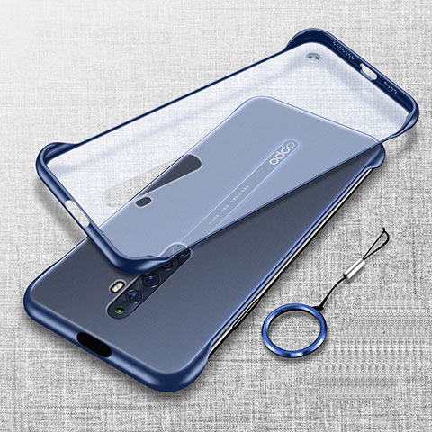 Cover Crystal Trasparente Rigida Cover H01 per Oppo Reno2 Z Blu