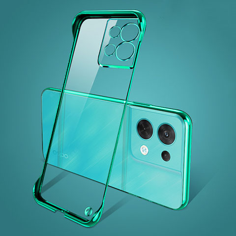 Cover Crystal Trasparente Rigida Cover H01 per Oppo Reno8 5G Verde