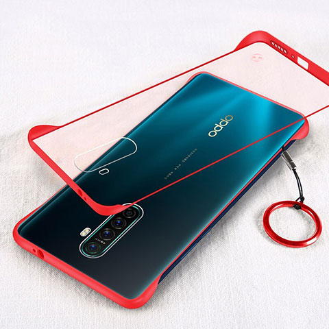 Cover Crystal Trasparente Rigida Cover H01 per Realme X2 Pro Rosso