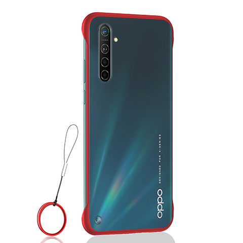 Cover Crystal Trasparente Rigida Cover H01 per Realme X2 Rosso