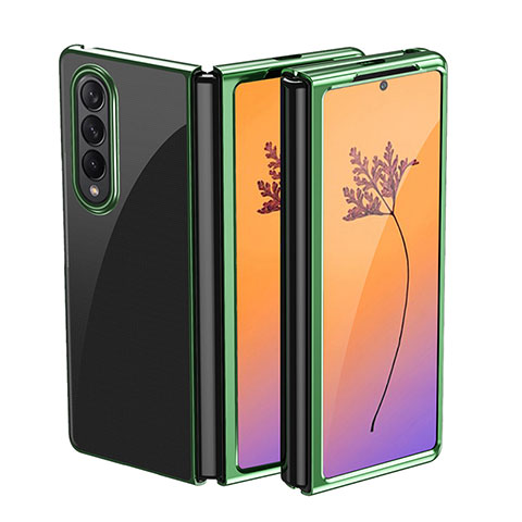 Cover Crystal Trasparente Rigida Cover H01 per Samsung Galaxy Z Fold3 5G Verde