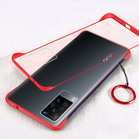 Cover Crystal Trasparente Rigida Cover H01 per Vivo X60 5G Rosso