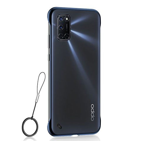 Cover Crystal Trasparente Rigida Cover H02 per Oppo A52 Blu