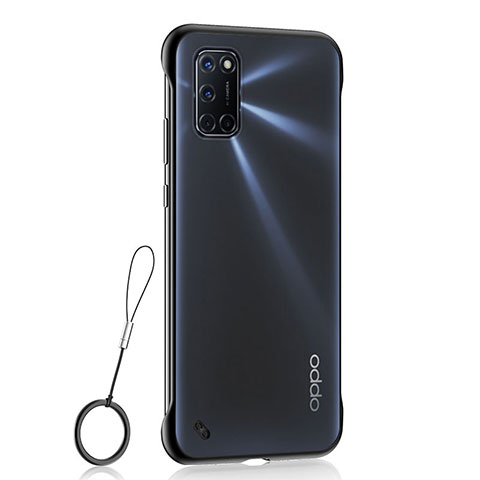 Cover Crystal Trasparente Rigida Cover H02 per Oppo A52 Nero