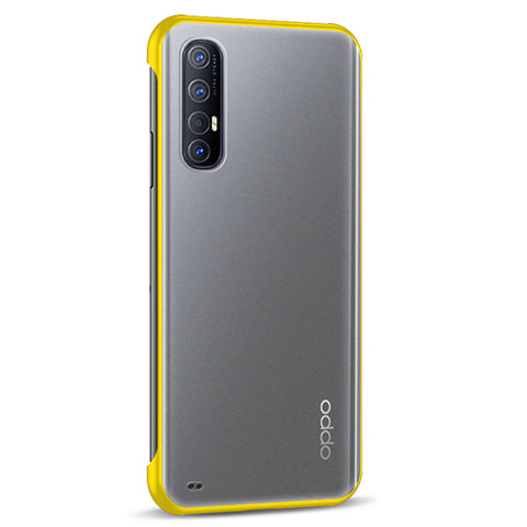 Cover Crystal Trasparente Rigida Cover H02 per Oppo Find X2 Neo Giallo