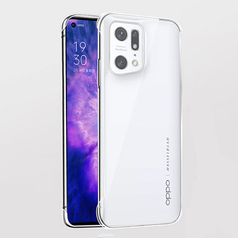 Cover Crystal Trasparente Rigida Cover H02 per Oppo Find X5 Pro 5G Chiaro