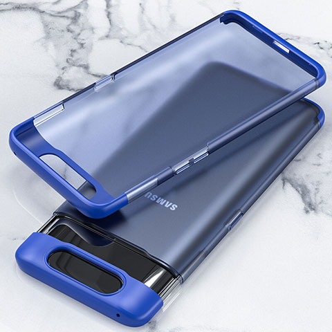 Cover Crystal Trasparente Rigida Cover H02 per Samsung Galaxy A90 4G Blu