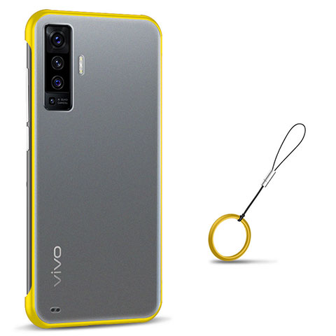 Cover Crystal Trasparente Rigida Cover H02 per Vivo X50 5G Giallo