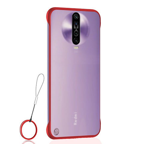 Cover Crystal Trasparente Rigida Cover H02 per Xiaomi Redmi K30 4G Rosso