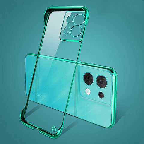 Cover Crystal Trasparente Rigida Cover H03 per Oppo Reno8 Pro+ Plus 5G Verde