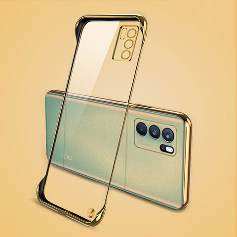 Cover Crystal Trasparente Rigida Cover H04 per Oppo Reno6 Pro 5G India Oro