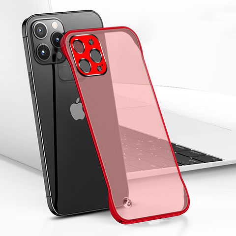 Cover Crystal Trasparente Rigida Cover H05 per Apple iPhone 13 Pro Max Rosso