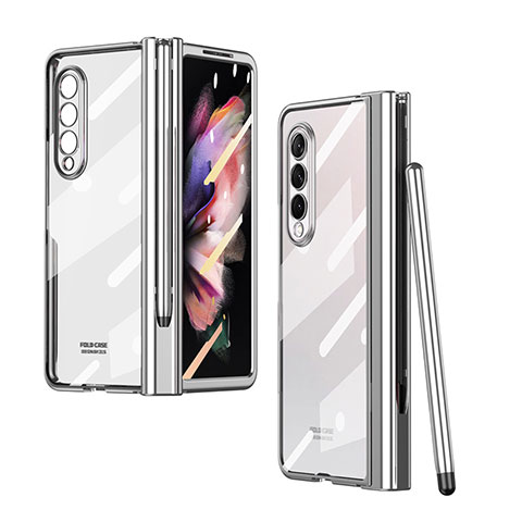 Cover Crystal Trasparente Rigida Cover H07 per Samsung Galaxy Z Fold3 5G Argento