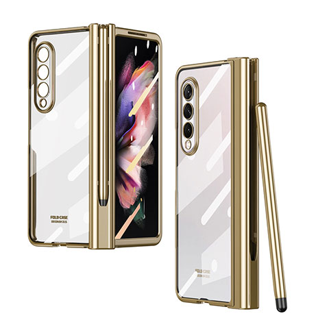 Cover Crystal Trasparente Rigida Cover H07 per Samsung Galaxy Z Fold4 5G Oro