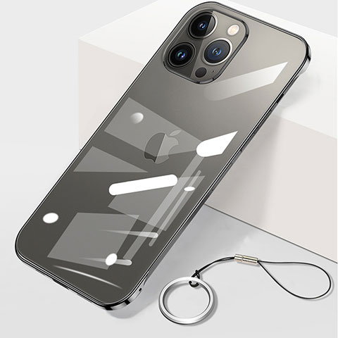 Cover Crystal Trasparente Rigida Cover H09 per Apple iPhone 15 Pro Max Nero
