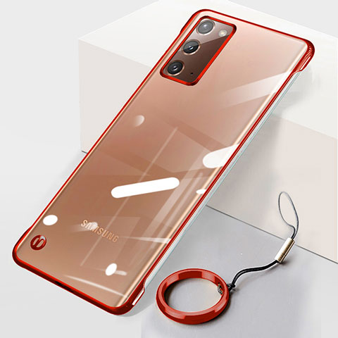 Cover Crystal Trasparente Rigida Cover JS1 per Samsung Galaxy Note 20 5G Rosso