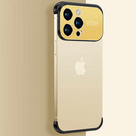 Cover Crystal Trasparente Rigida Cover QC3 per Apple iPhone 15 Pro Oro