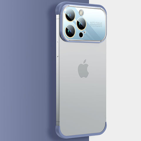 Cover Crystal Trasparente Rigida Cover QC4 per Apple iPhone 13 Pro Max Blu