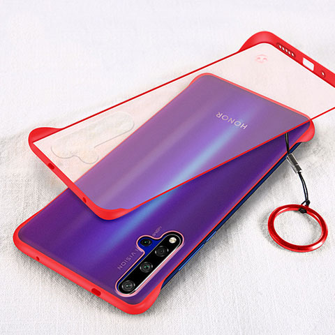 Cover Crystal Trasparente Rigida Cover S01 per Huawei Honor 20 Rosso