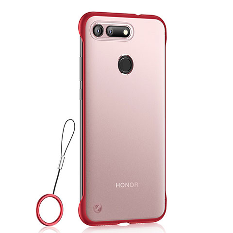 Cover Crystal Trasparente Rigida Cover S01 per Huawei Honor V20 Rosso