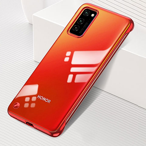 Cover Crystal Trasparente Rigida Cover S01 per Huawei Honor V30 5G Rosso