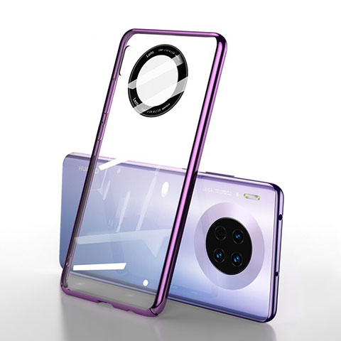 Cover Crystal Trasparente Rigida Cover S01 per Huawei Mate 30E Pro 5G Viola