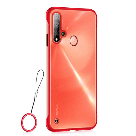 Cover Crystal Trasparente Rigida Cover S01 per Huawei Nova 5i Rosso