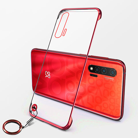 Cover Crystal Trasparente Rigida Cover S01 per Huawei Nova 6 5G Rosso