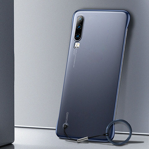 Cover Crystal Trasparente Rigida Cover S01 per Huawei P30 Blu