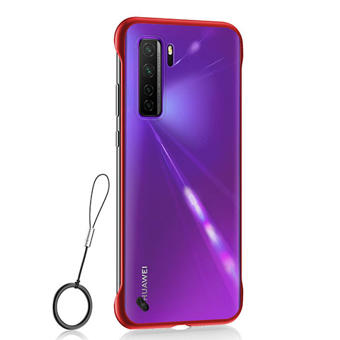 Cover Crystal Trasparente Rigida Cover S01 per Huawei P40 Lite 5G Rosso