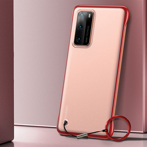 Cover Crystal Trasparente Rigida Cover S01 per Huawei P40 Rosso