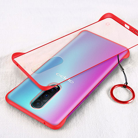 Cover Crystal Trasparente Rigida Cover S01 per Oppo R17 Pro Rosso