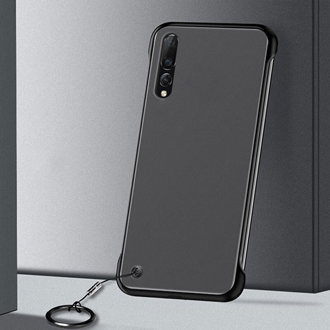 Cover Crystal Trasparente Rigida Cover S01 per Samsung Galaxy A70S Nero