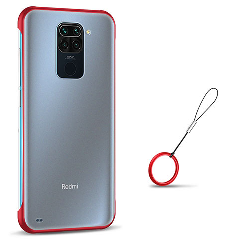 Cover Crystal Trasparente Rigida Cover S01 per Xiaomi Redmi Note 9 Rosso