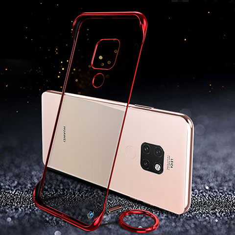 Cover Crystal Trasparente Rigida Cover S02 per Huawei Mate 20 Rosso