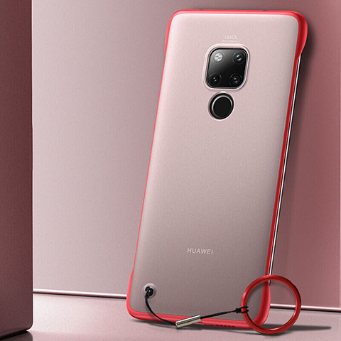 Cover Crystal Trasparente Rigida Cover S02 per Huawei Mate 20 X 5G Rosso